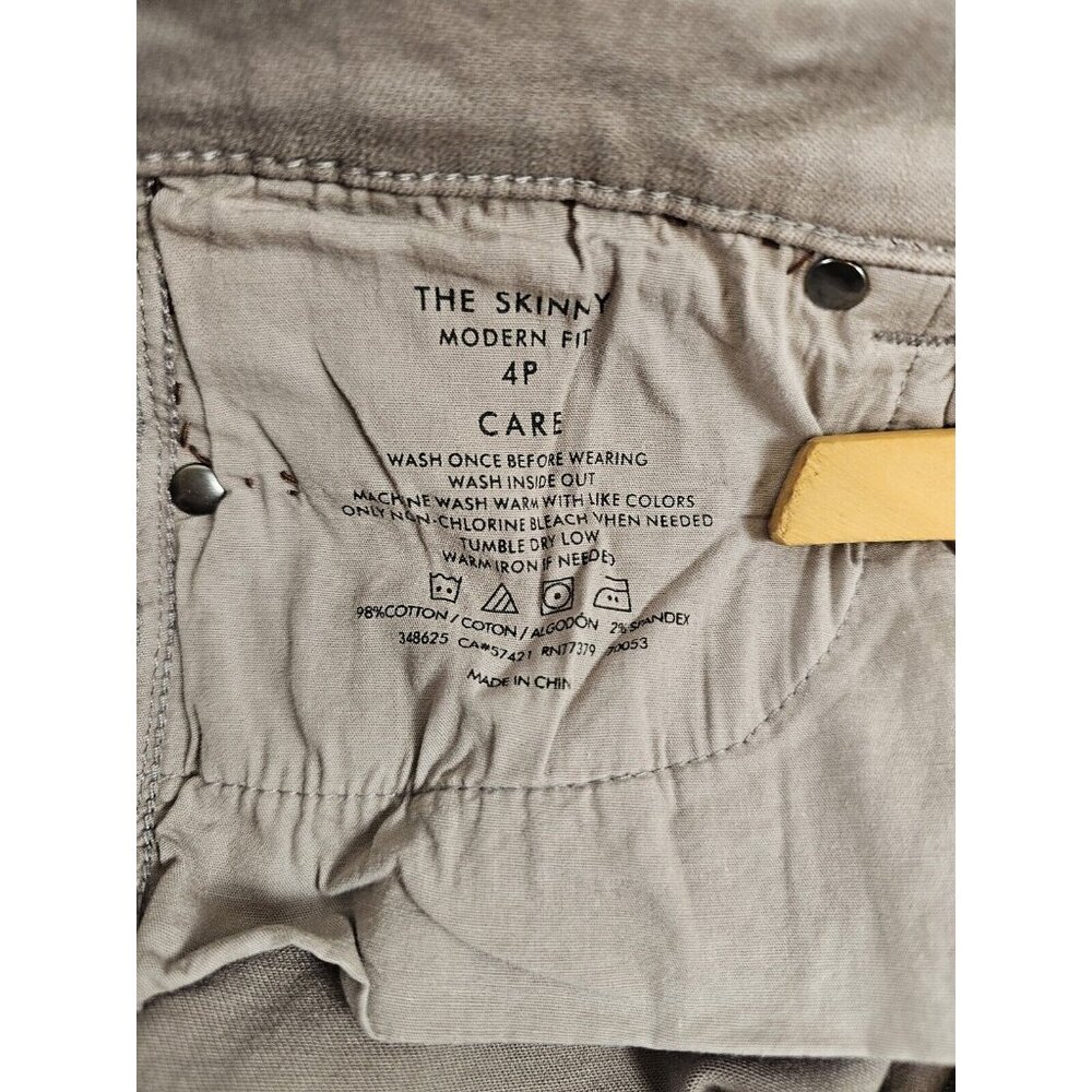 Ann Taylor Jeans Women's 4 Petite Tan The Skinny Modern Fit Faux‎ Leather Pocket - Picture 10 of 16
